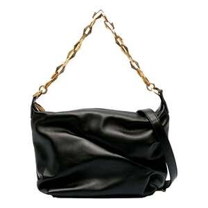 Jimmy Choo Soft Calfskin Black Diamond Chain Hobo